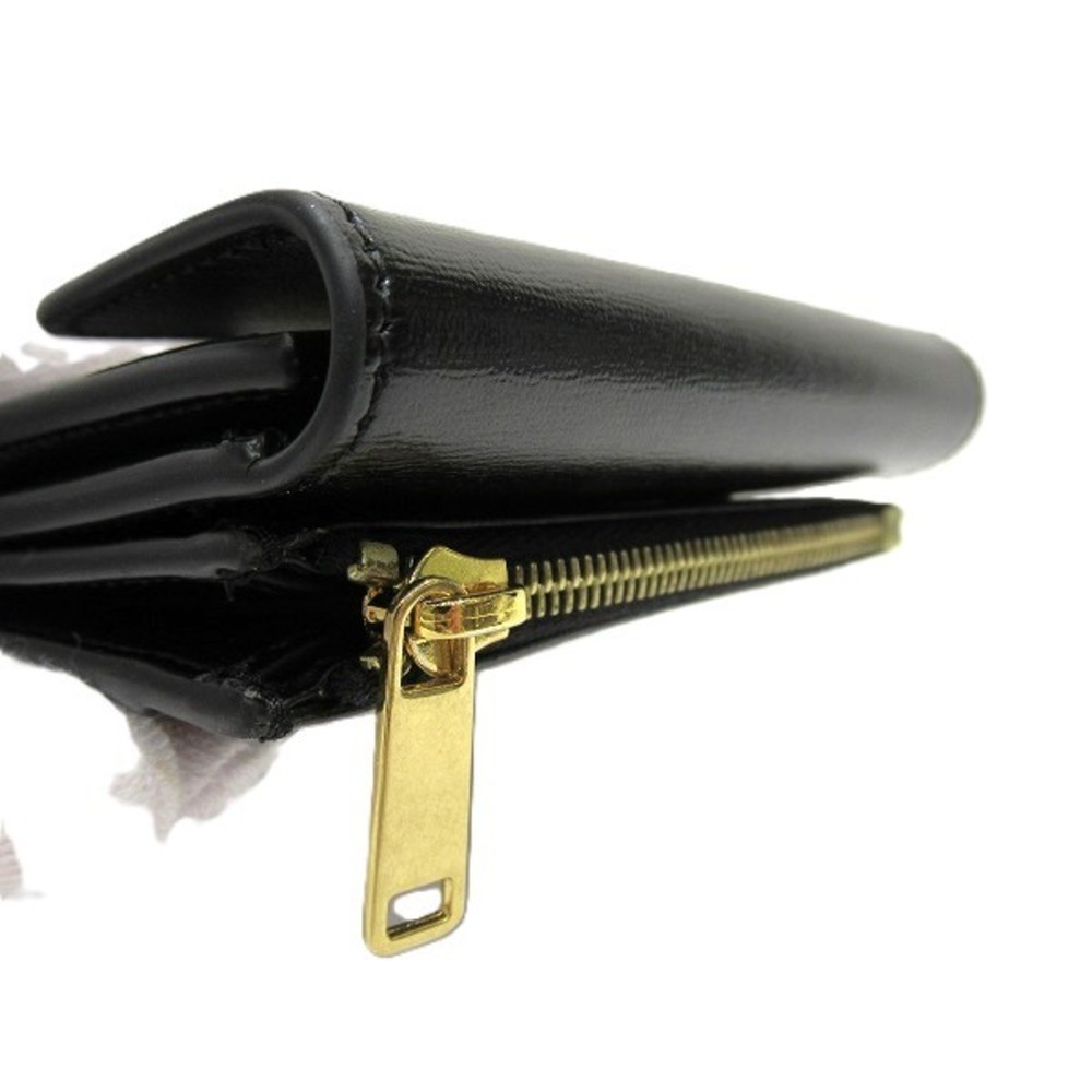 CELINE Triomphe 10I653 Wallet Tri-fold Black/Silver - Picture 3 of 9